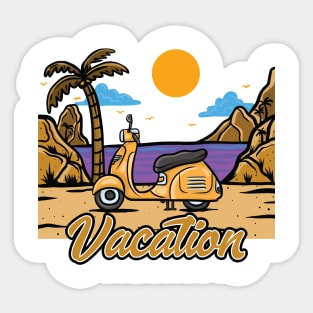 Vespa Vacation Sticker